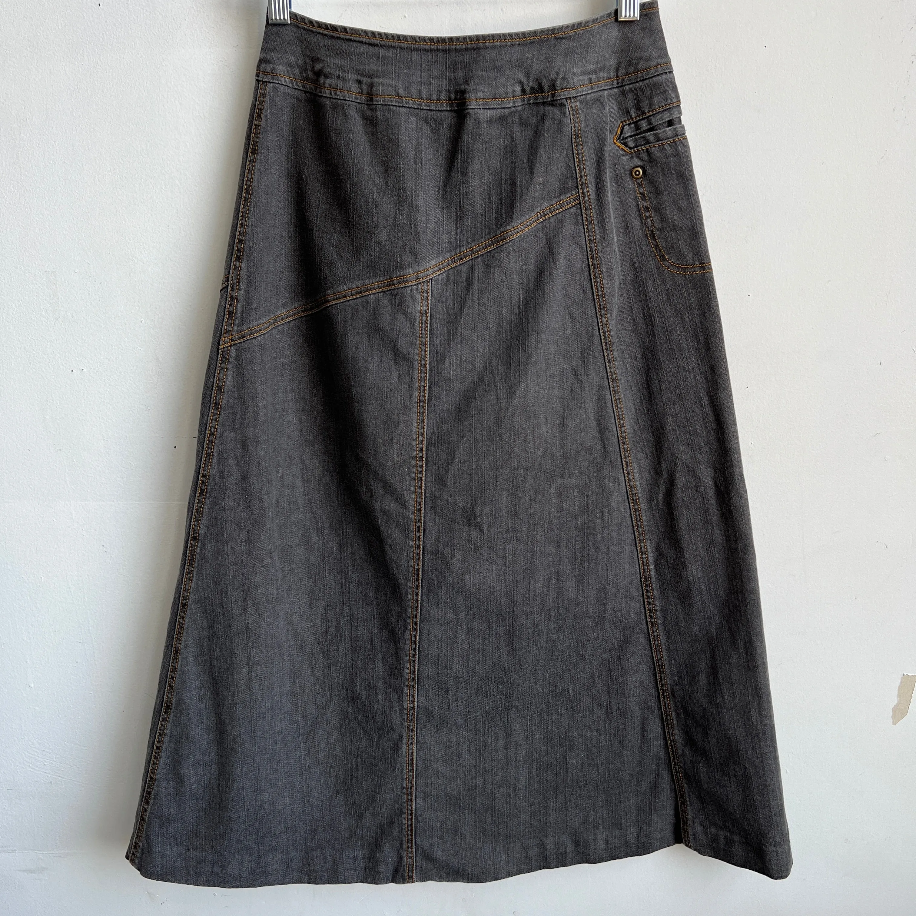 00s denim maxi skirt