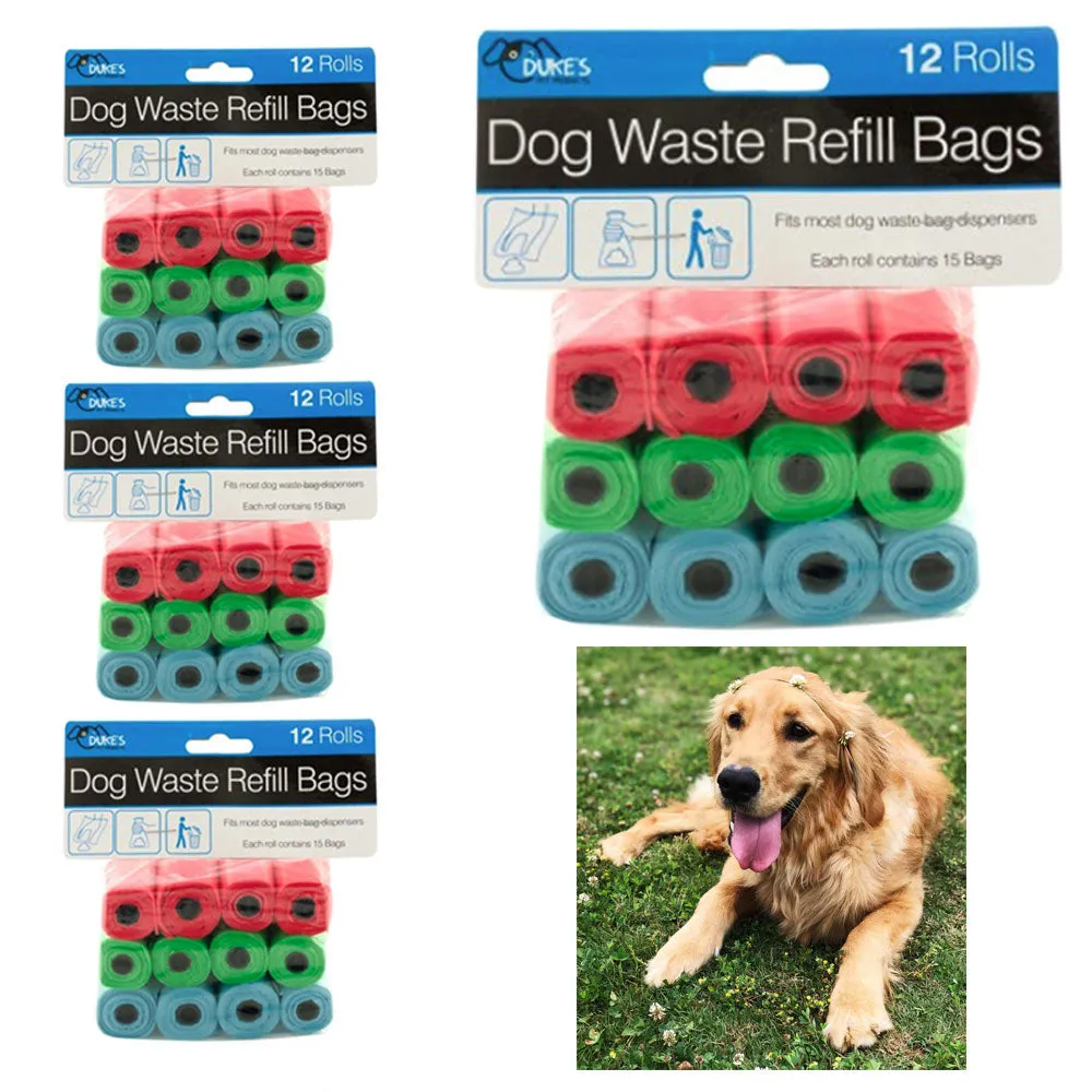 48 Rolls Dog Pet Waste Refill Bags Poop Pooper Pick Up Clean Coreless Outdoor