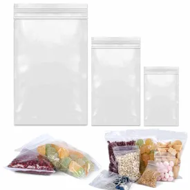 480Ct Clear Reclosable Poly Bags 2"x4" 3"x6" 5"x8.5" Plastic Resealable Seal Zip