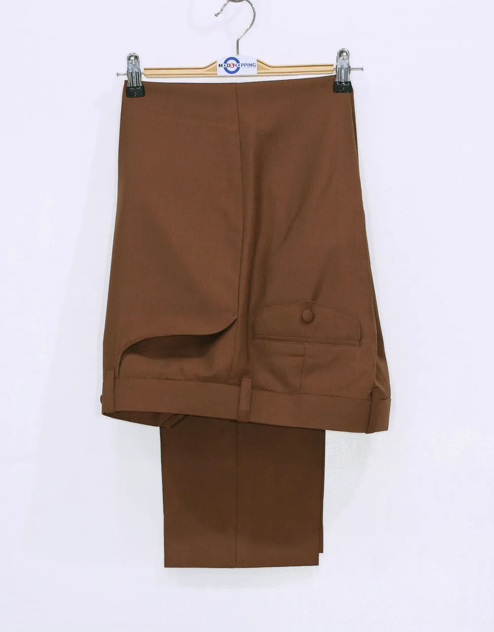 60s Mod Fashion Burnt Orange Suit
