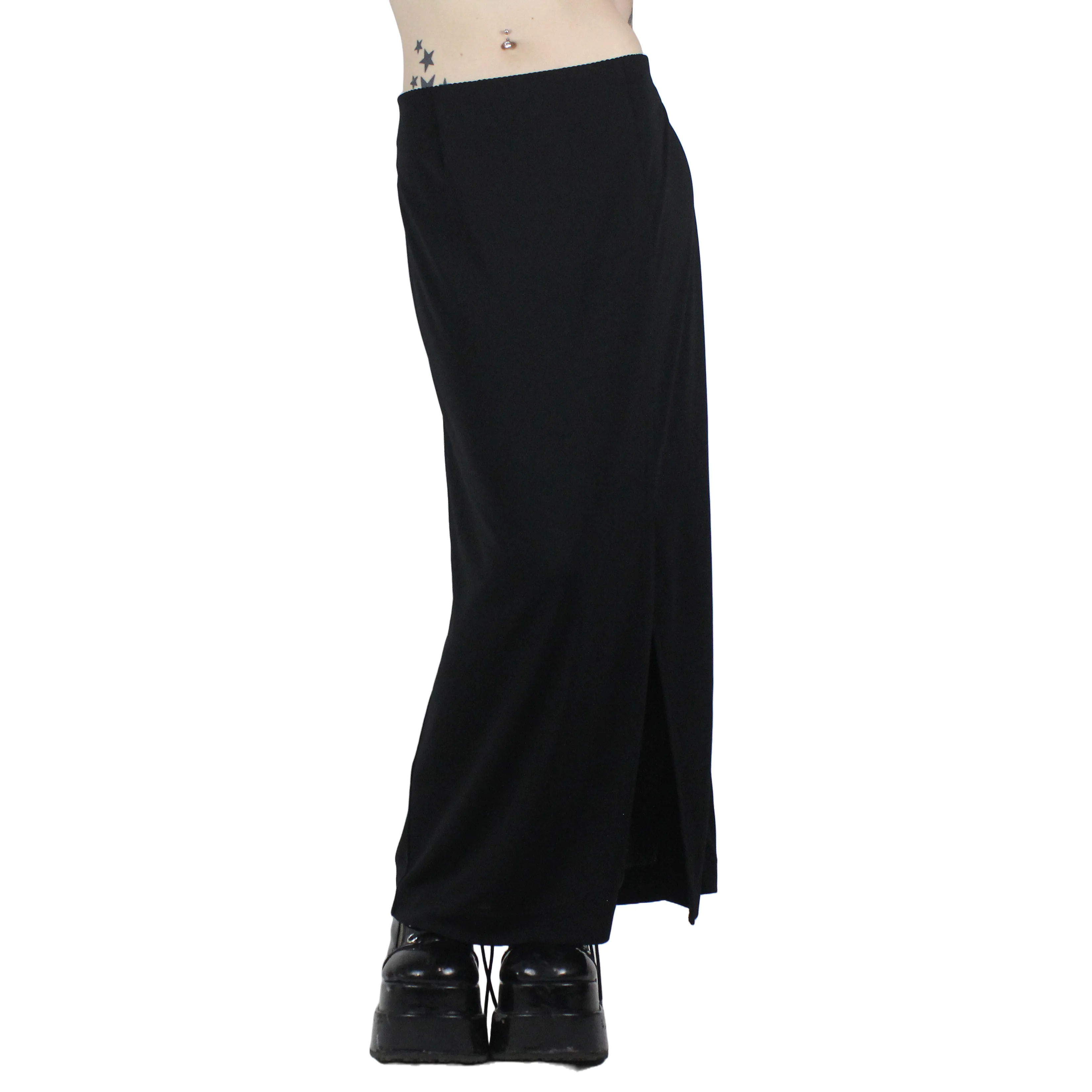 90s Black Maxi Skirt (M/L)