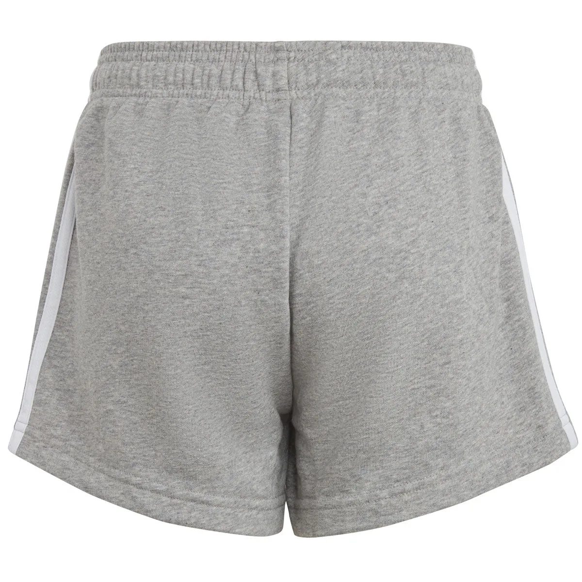 adidas 3 Stripe Shorts - Girls - Grey/White