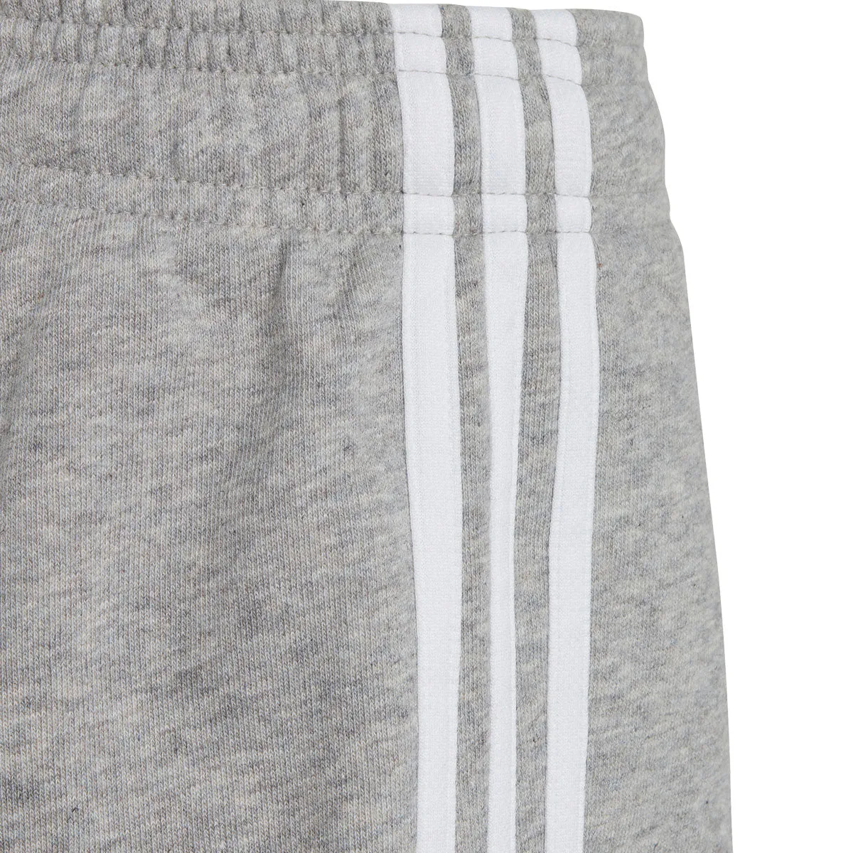adidas 3 Stripe Shorts - Girls - Grey/White