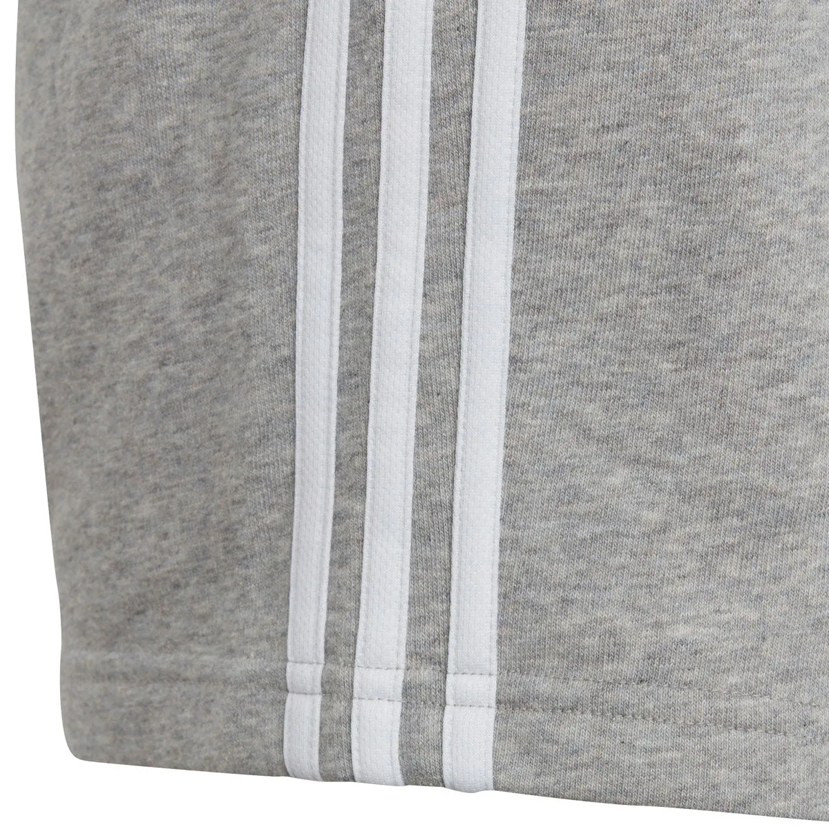 adidas 3 Stripe Shorts - Girls - Grey/White
