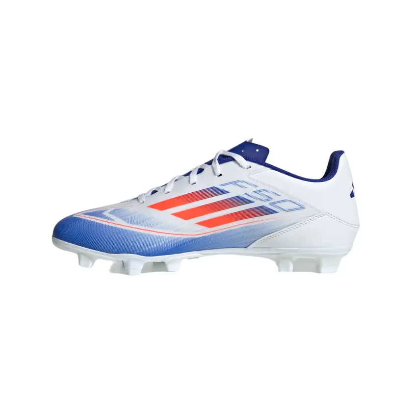 Adidas scarpa da calcio da adulto F50 Club Flexible Ground FxG IE0611 bianco-rosso-blu