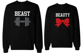 Beauty and Beast Couple Sweatshirts Cute Matching Outfit for Couples