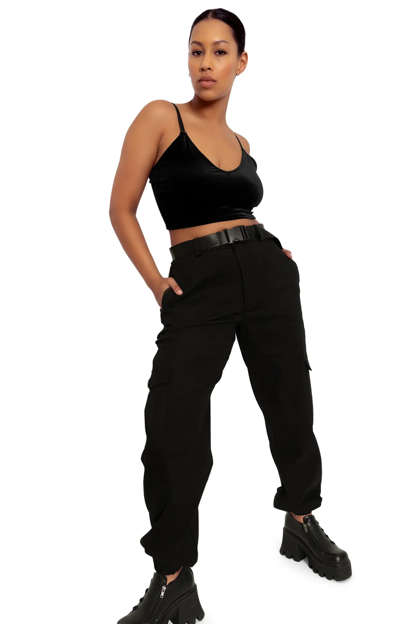 Black cargo pants