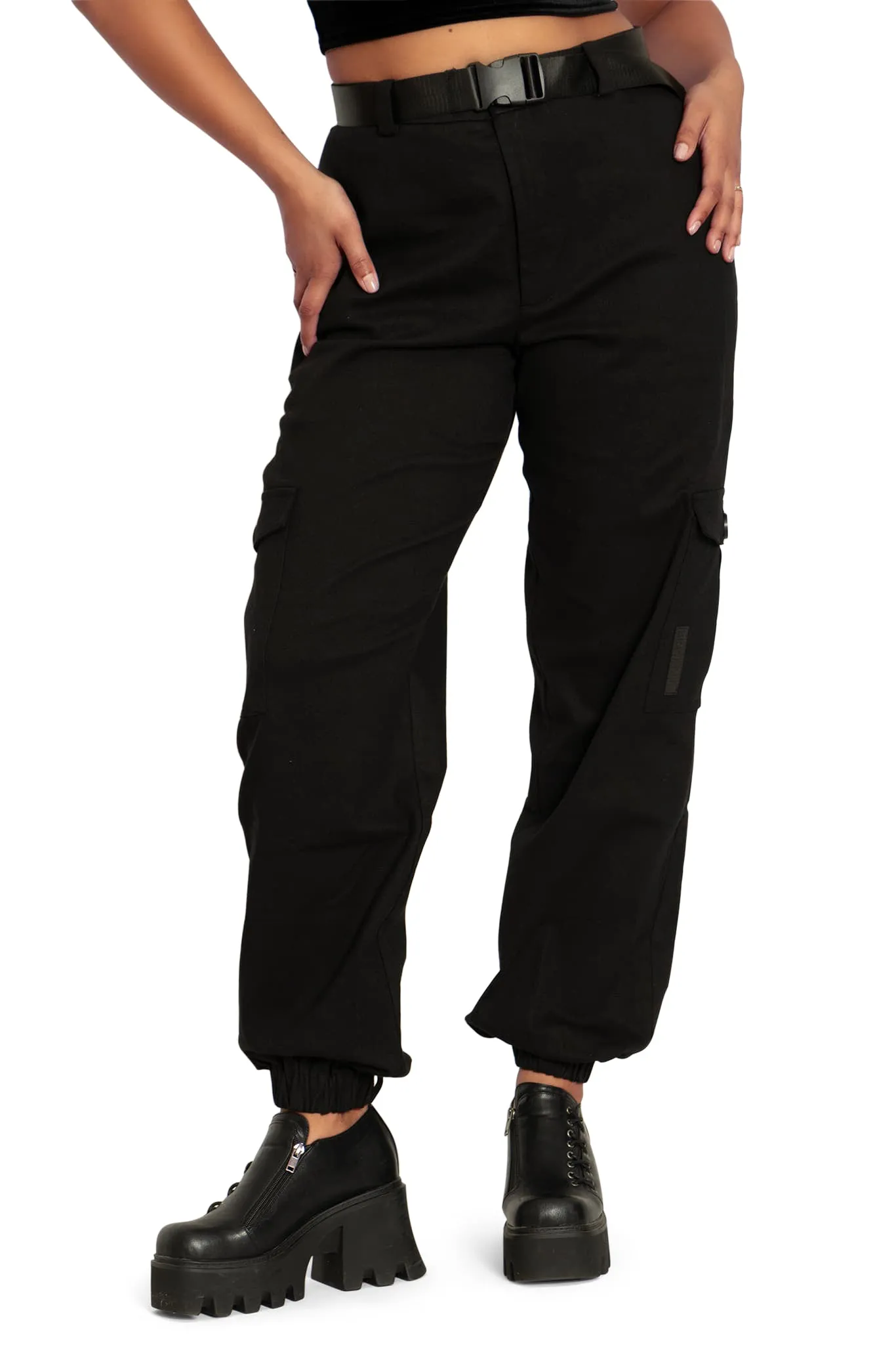 Black cargo pants