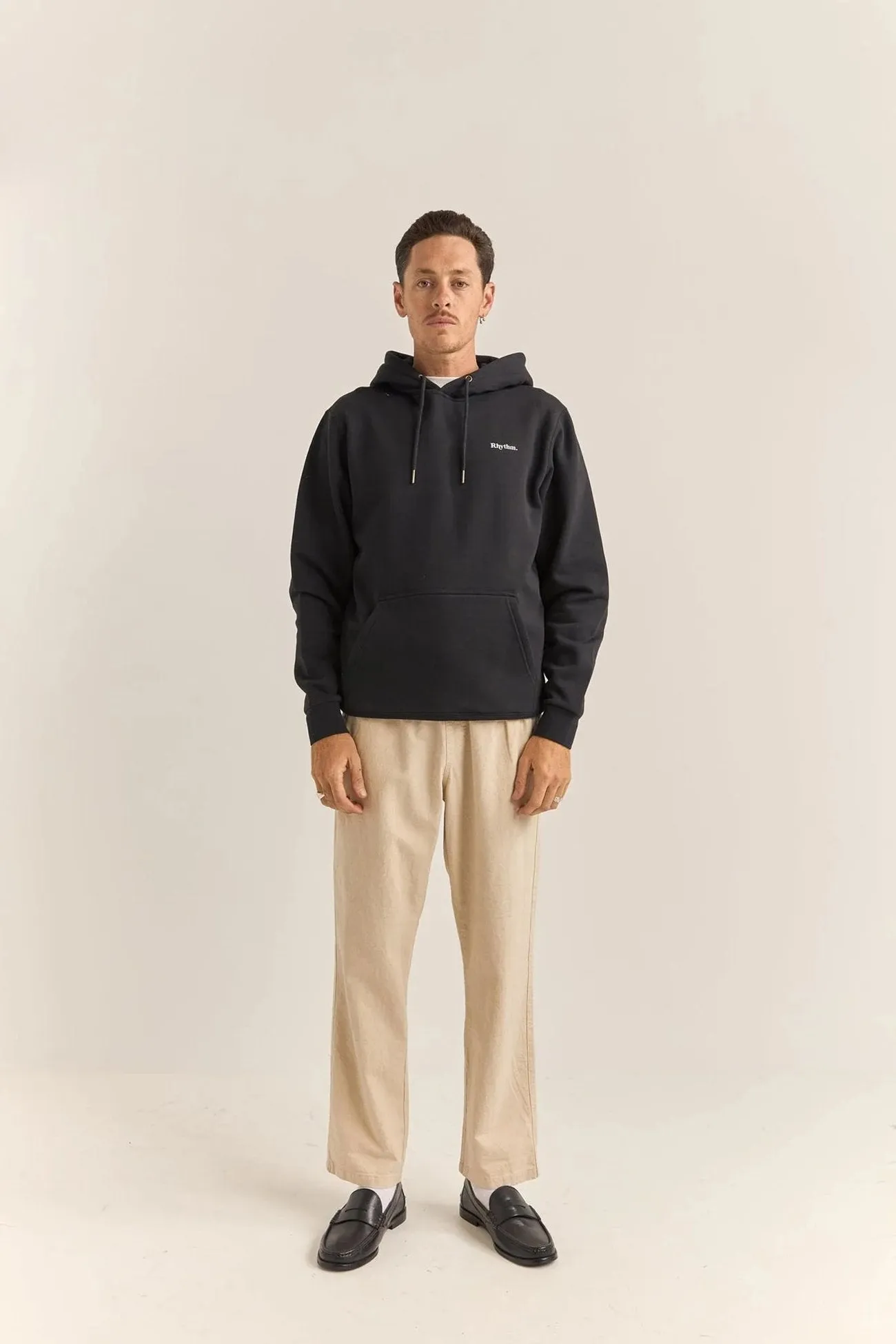 Brand Fleece Hood Black