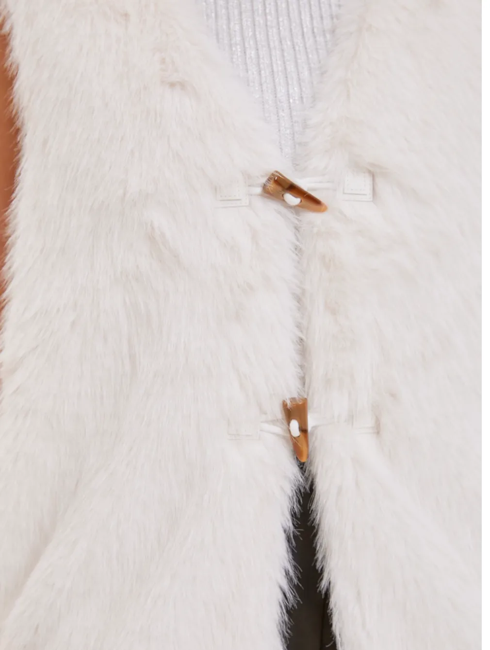 FAUX FUR VEST JACKET Ivory or Mocha