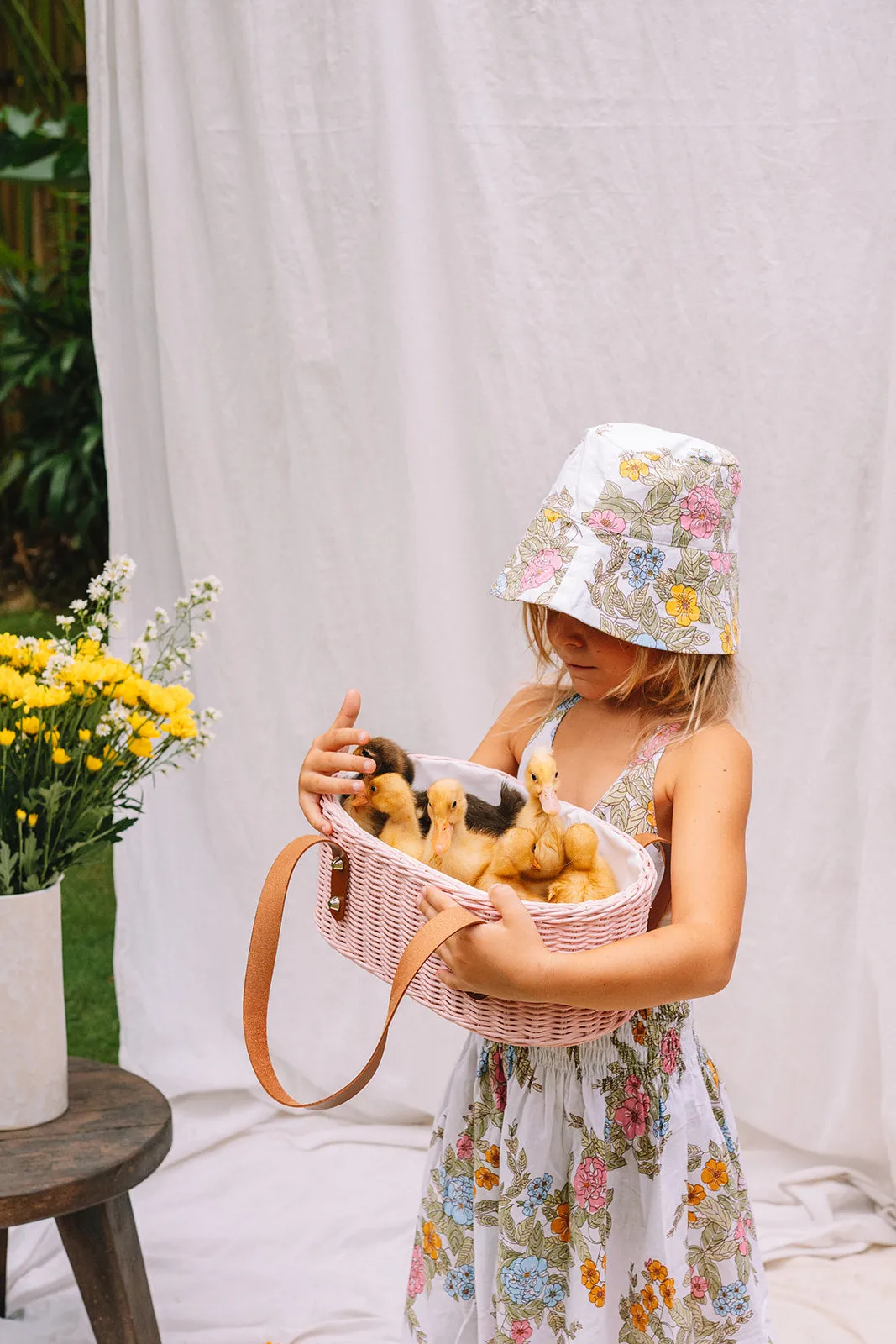 Halter Sherring Dress in Karolina Floral