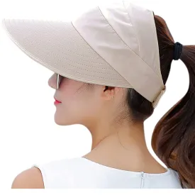 HINDAWI Sun Hats For Women Wide Brim UV Protection Summer Beach Foldable Visor