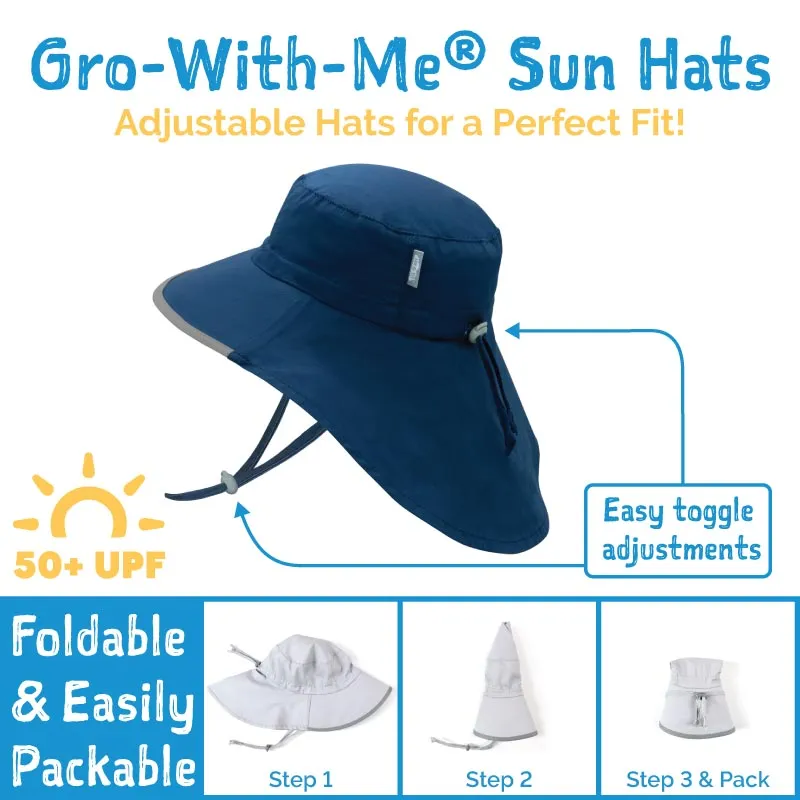 Jan & Jul Gro-With-Me Cotton Adventure Hat - Strawberry/Pink Trim