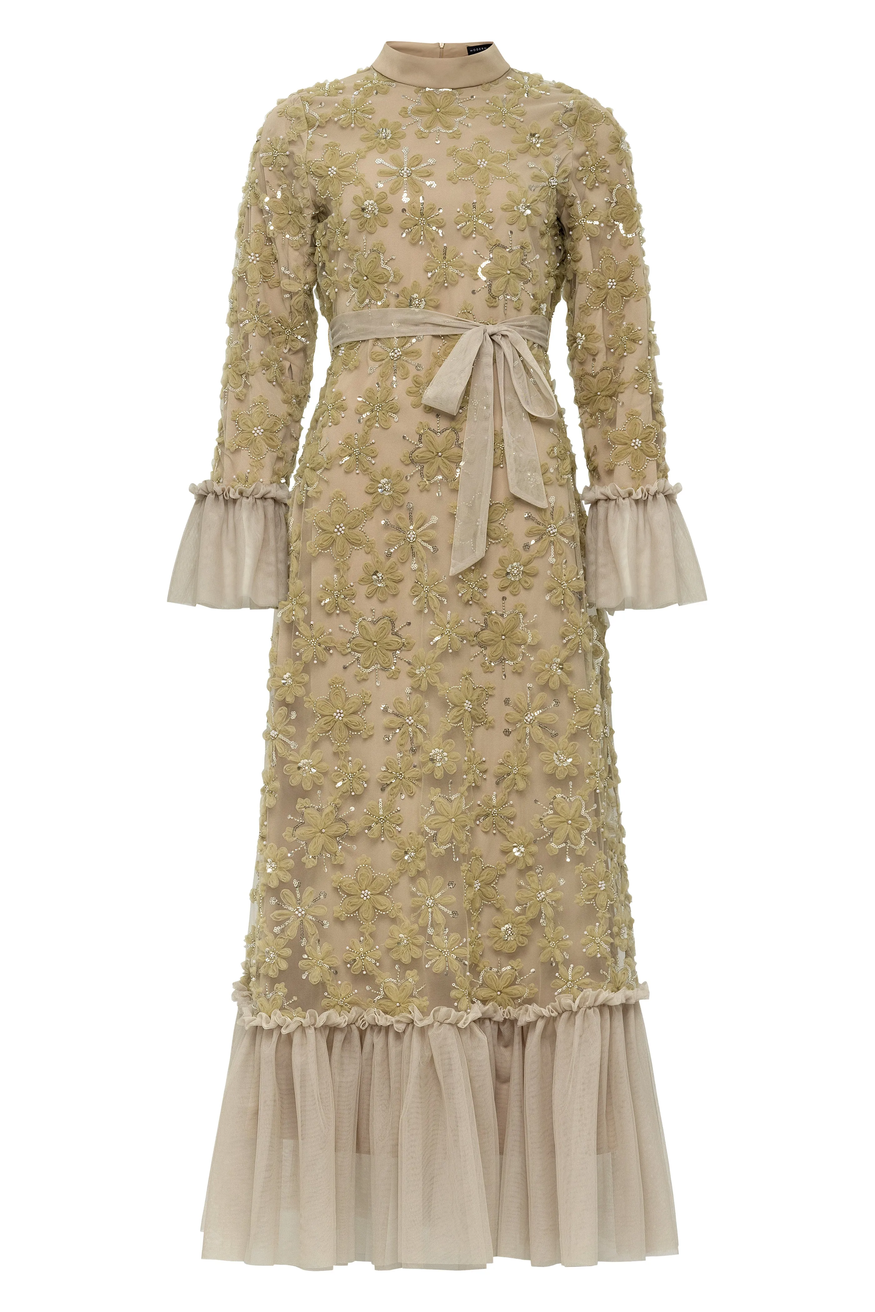Layan formal Dress - Taupe Brown