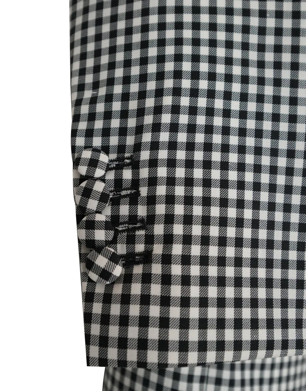 Long Suit | Black and White Gingham Check Double Breasted Suit