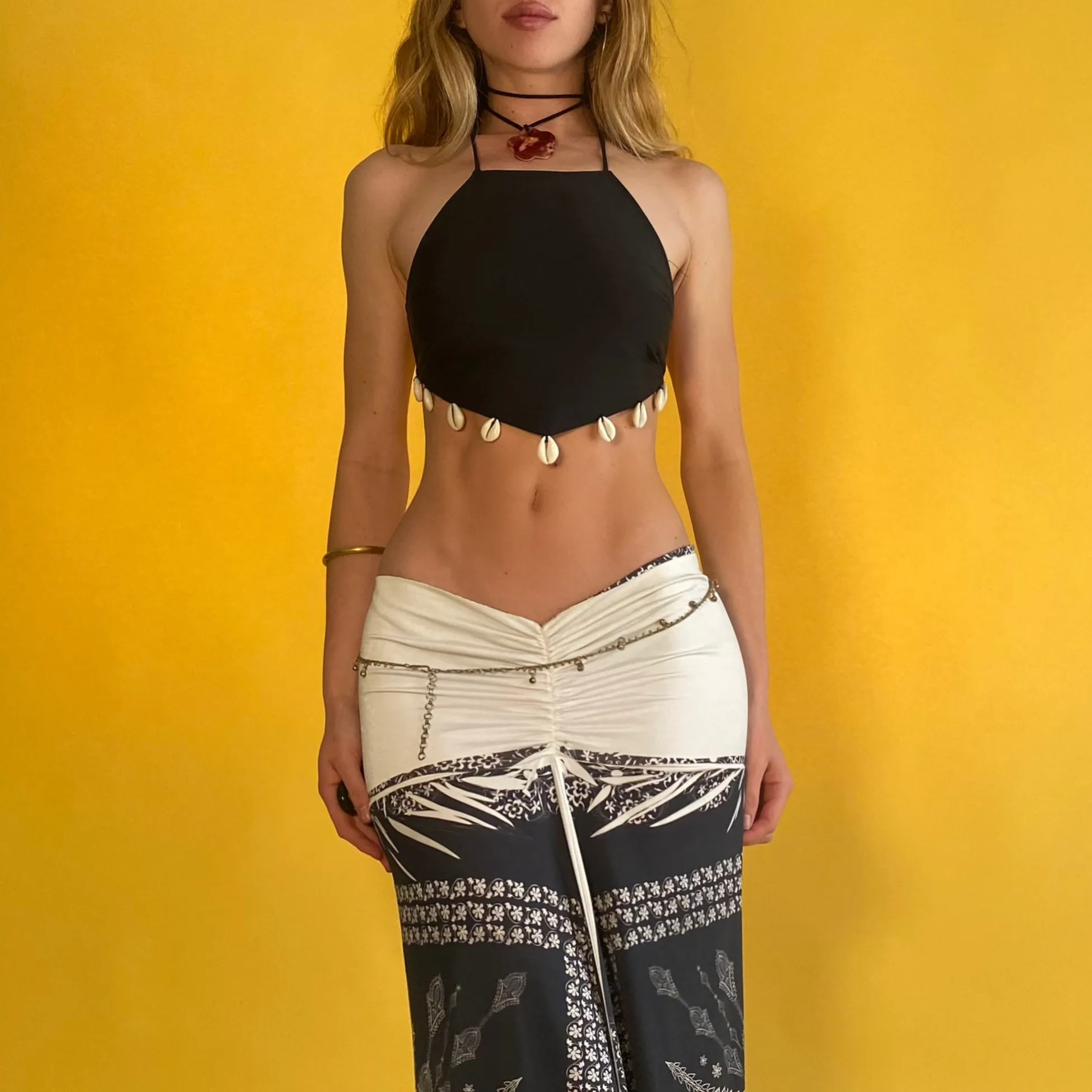 Low Rise Scrunch Maxi Skirt - Medium