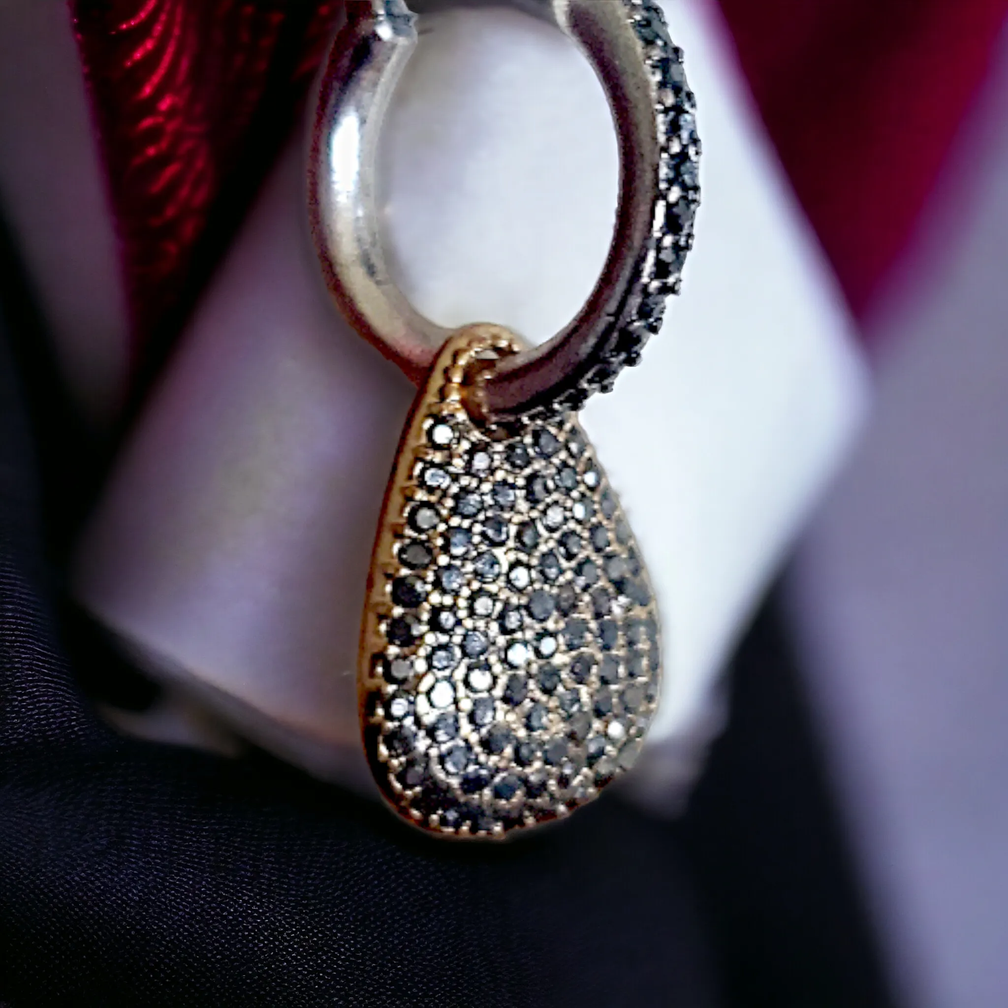 LUCKY BRAND Two-Tone Pave Earrings