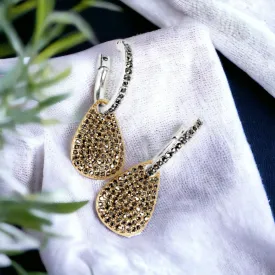 LUCKY BRAND Two-Tone Pave Earrings