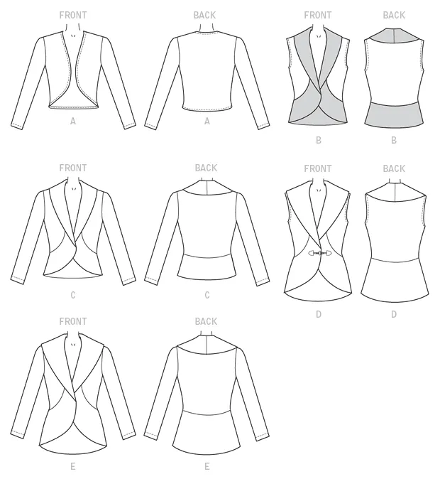 M7254 Misses' Cardigans