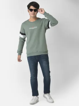 Oil Green Brand Logo Sweatshirt