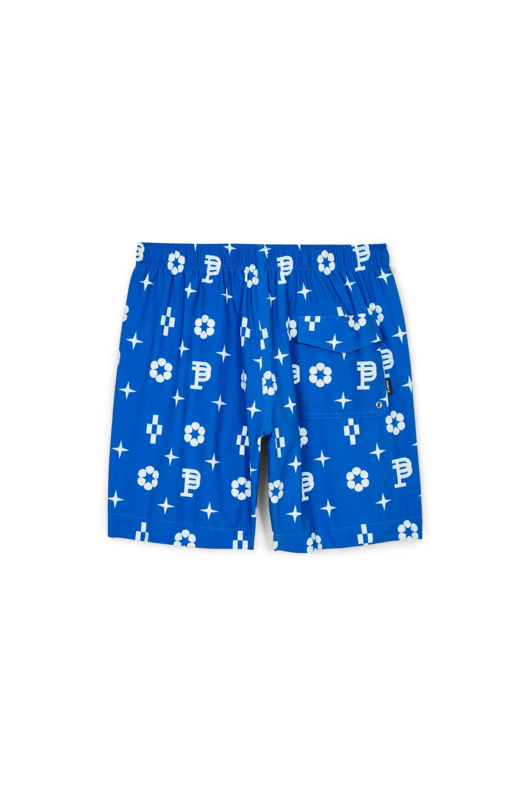 Purple brand blue monogram swim shorts