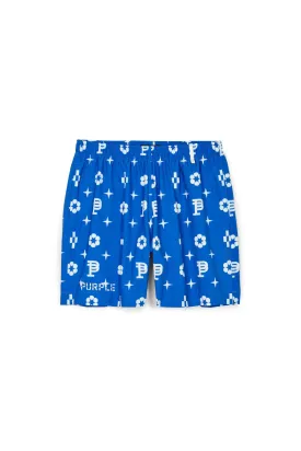 Purple brand blue monogram swim shorts