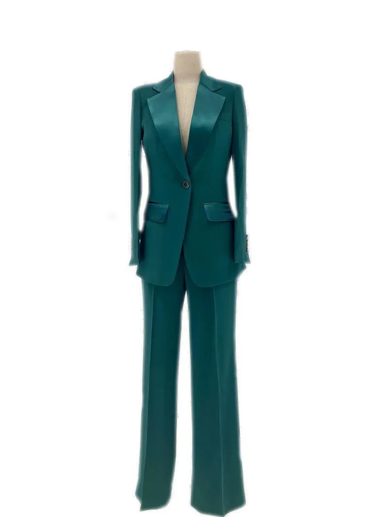 Silk Satin Wedding Pantsuit - Women Trouser Suits - Trouser Suit