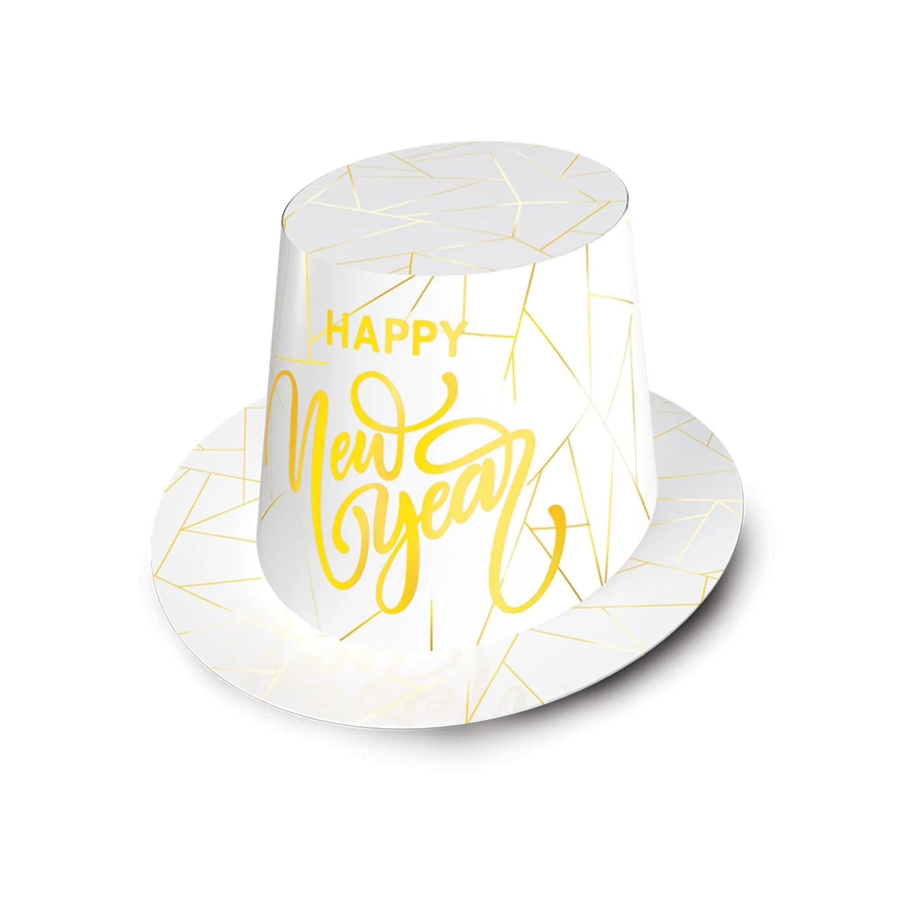 White New Year Gold Hi-Hat (25 per Case)