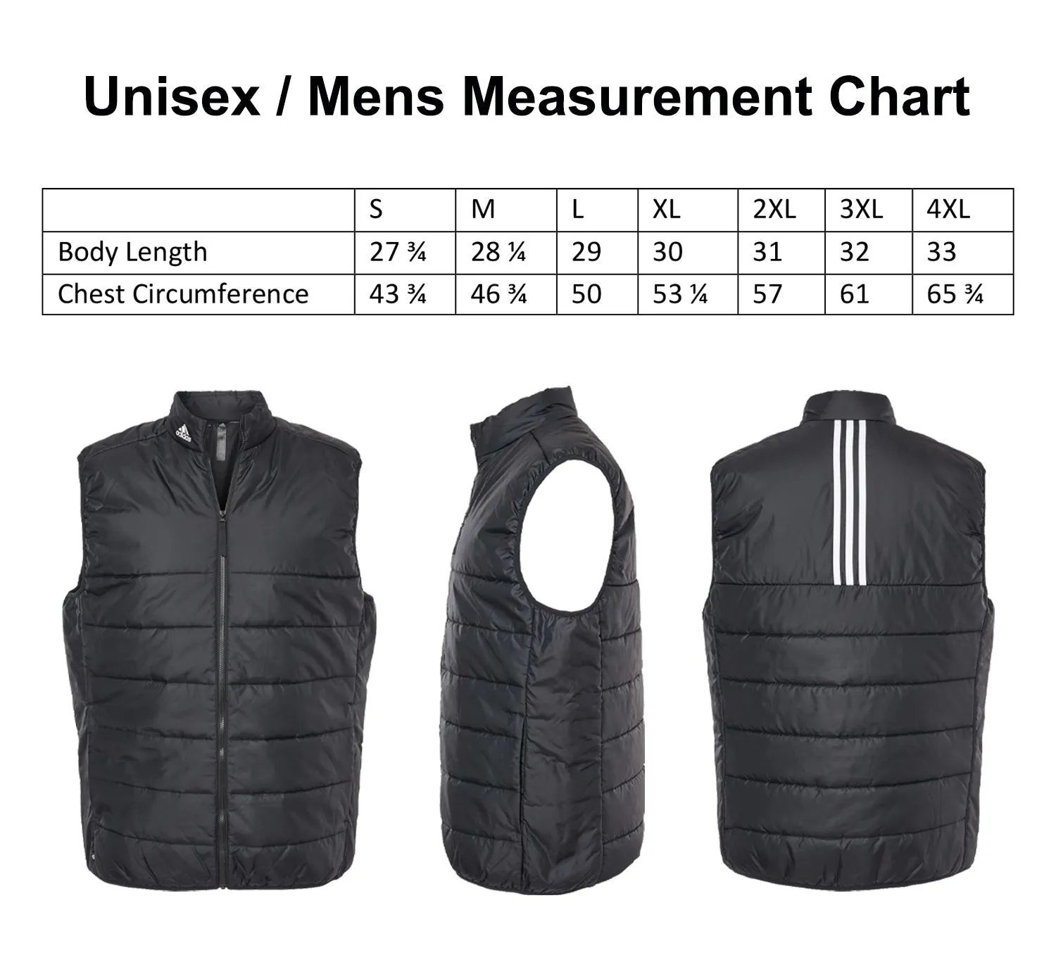 Winthrop Adidas Puffer Vest with Choice of Sport - Unisex
