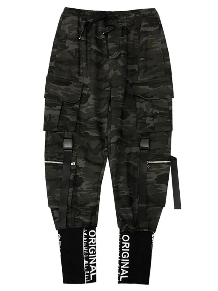 WLS Buckle Tape Belts Cargo Pants