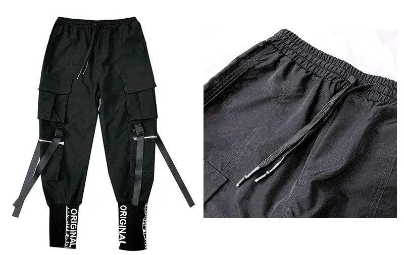 WLS Buckle Tape Belts Cargo Pants